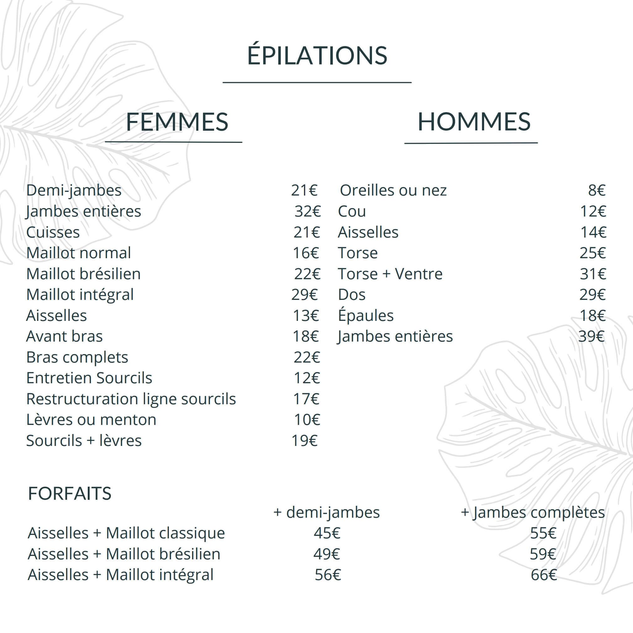 Épilations pour Elle & Lui