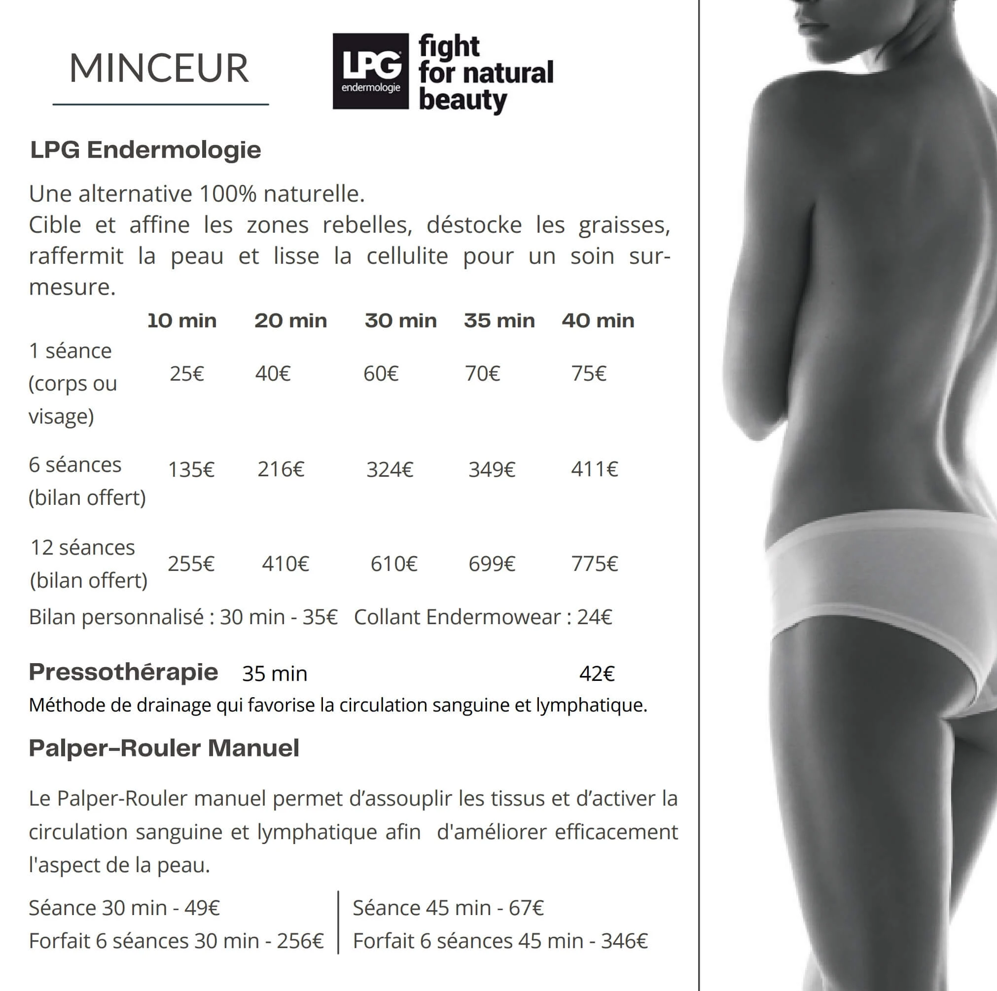 Soins LPG-Cellu M6 et Massage Minceur
